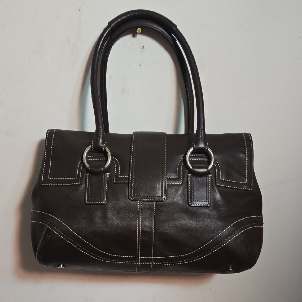 Coach Dark Brown Leather Handbag - Picture 2 of 16
